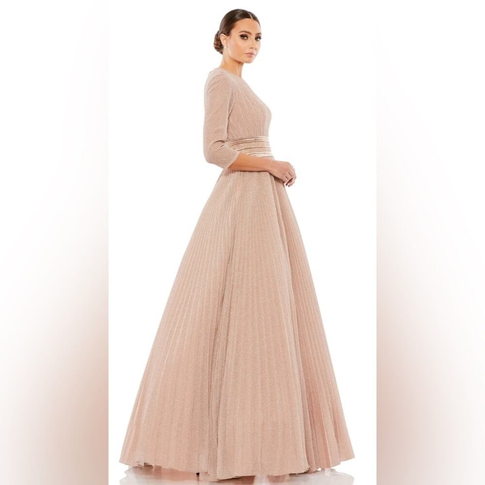 Ieena for Mac Duggal Rose Gold Shimmering Long 30700 - Picture 3 of 8